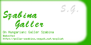 szabina galler business card